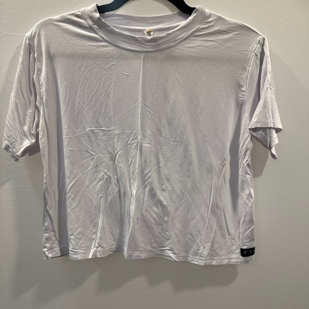 P'tula Soft white Crewneck Tee